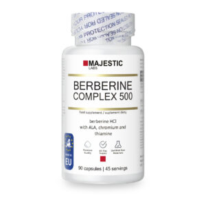 Berberine Complex 500 – berberyna HCl + kwas alfa-liponowy, chrom i tiamina – 90 kapsułek | Majestic Labs