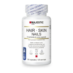 Hair · Skin · Nails – biotyna 2500 µg, witamina C, cynk, miedź, selen – 120 kapsułek | Majestic Labs