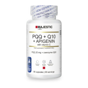 PQQ 20 mg + koenzym Q10 + ekstrakt z rumianku + witamina C – 60 kapsułek | Majestic Labs