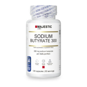 Maślan sodu 300 mg mikrootoczkowany – 120 kapsułek | Majestic Labs